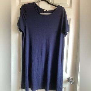 Gap xl Classic Navy Short Sleeve shirt dress sz xl